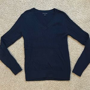 Tommy Hilfiger Navy V-Neck Sweater